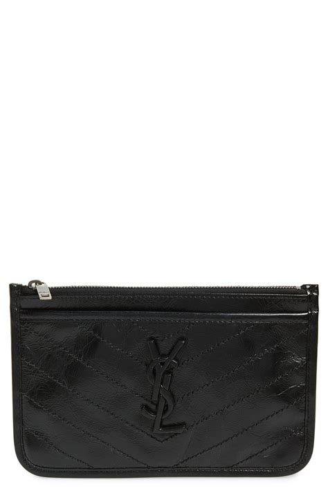 niki quilted leather zip pouch ysl|YSL handbags niki.